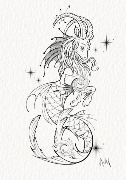 魔羯男纹身图案推荐_魔羯男纹身忌讳什么