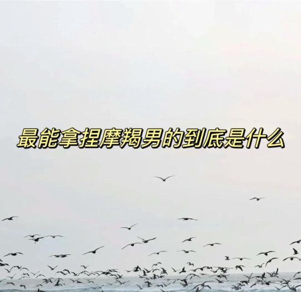 魔羯座男恋爱表现_如何走进他的心