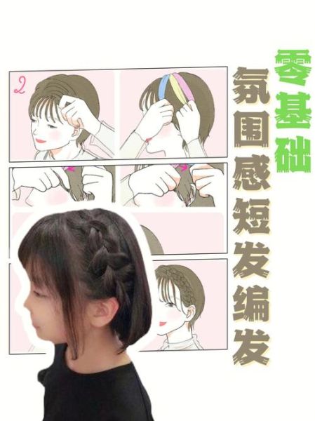 魔羯座短发怎么编发_短发编发教程图解