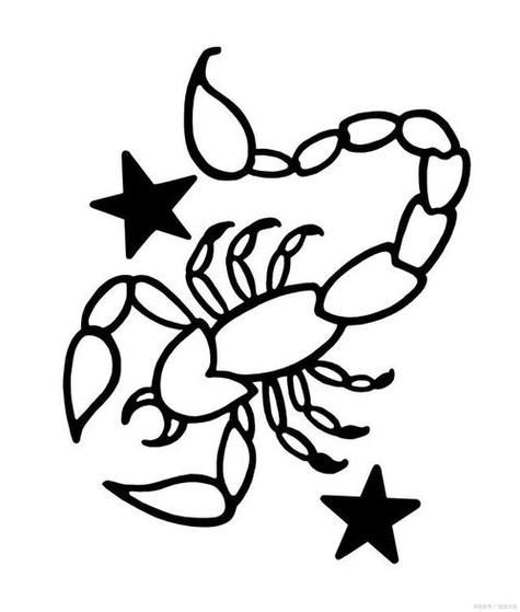 天蝎座简笔画怎么画_天蝎座简笔画图片大全