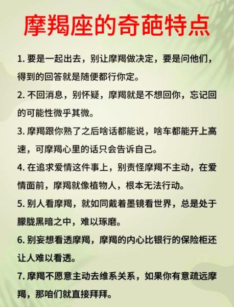 摩羯座性格特点_摩羯座适合什么工作